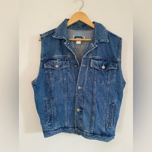 Blue Vintage Revival Denim Vest for Men